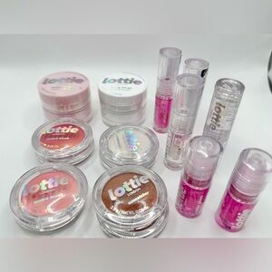 Lottie London Makeup Bundle w/blush, highlighter, setting powder, lipglosses